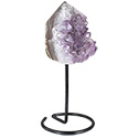 Polished Natural Amethyst on Stand